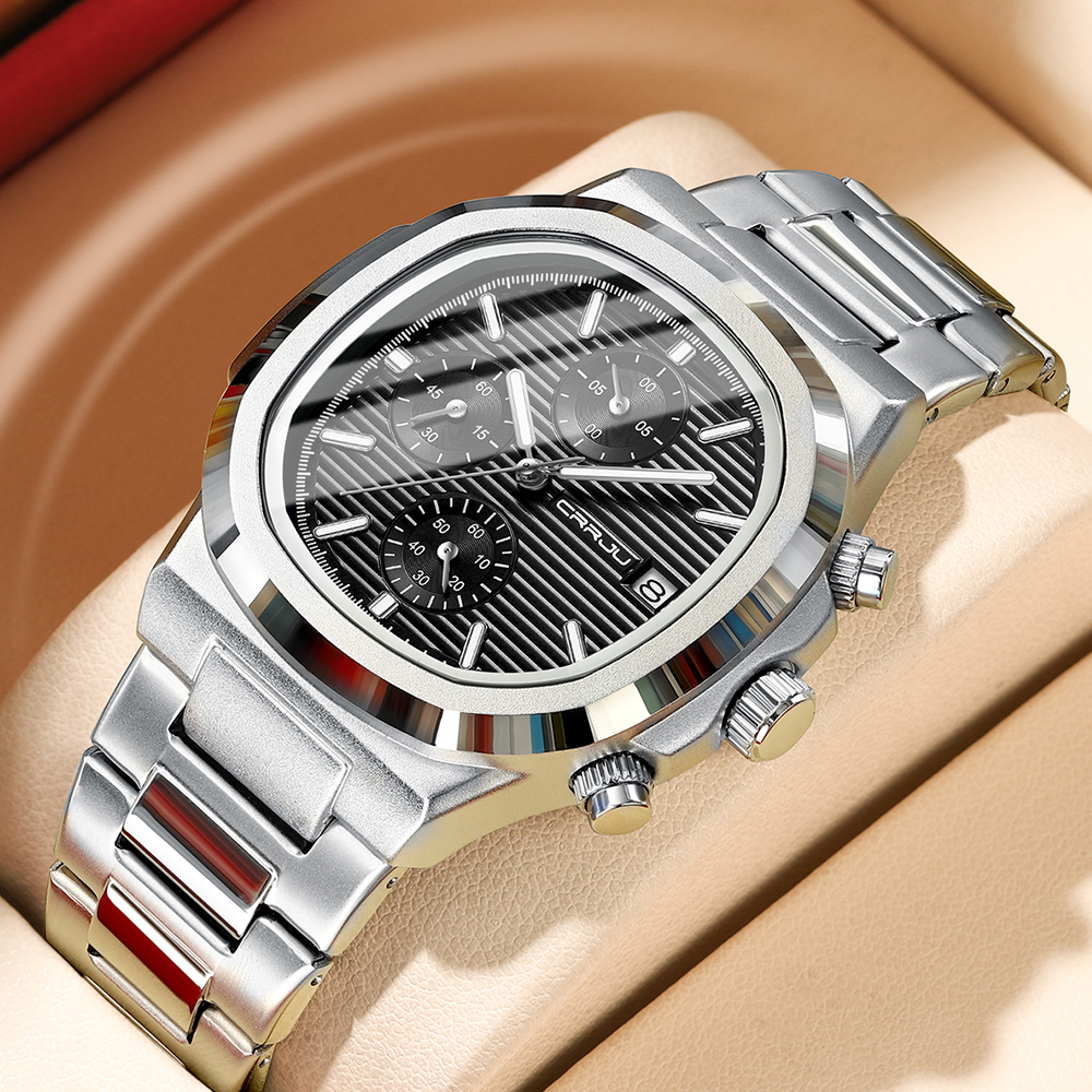 Luxury Watch Magazine - CRRJU-reloj de cuarzo deportivo para hombre,
